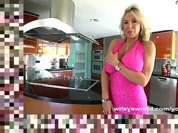 Busty MILF Swallows Her Contractor s Jizz