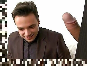 Glazy facial cumshot for stud