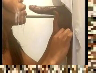 Straight Nigga Bust A Hard Nut in 2mins at The Ghetto GloryHole - TS ANIYAH