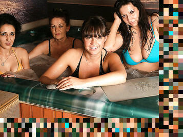 Mature Ladies Relaxing At An All Female Sauna - MatureNL