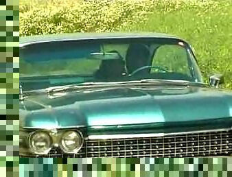 A Hot Blonde Gets Fucked Outdoors on a Classic Caddy