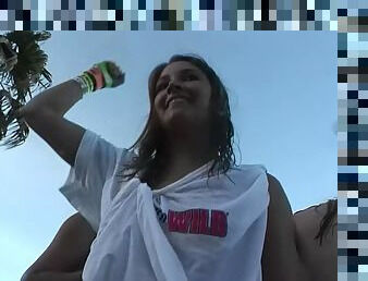 Amateur Girl Wins Swallowing Contest - DreamGirls