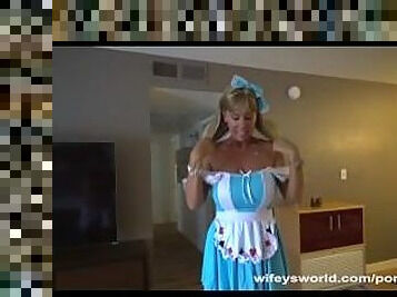 Big Titty MILF Maid Milks Cock For Semen
