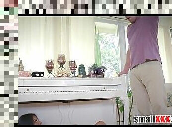 Tiny Teen Latina Cheerleader Stepsister Monica Asis Wants Her Brothers Cock