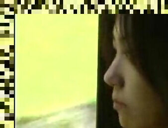 Japanese lesbian perverts seduce schoolgirl for rough threesome sex