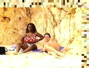 Huge boobs at the topless beach
