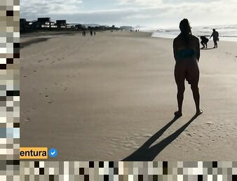 Extreme risk with anal sex in public on the beach People near! Real Amateur