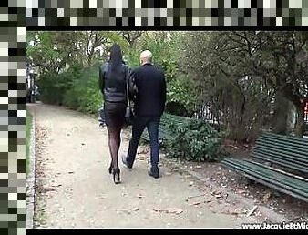 Hot Busty French Brunette Gets DPd