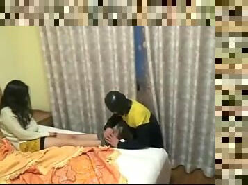 Chinese cuckhold foot slave