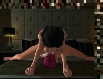 Futanari on Futanari - Hentai 3D