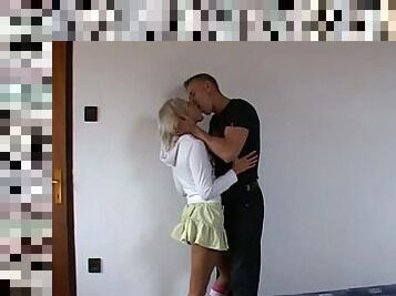 really hot blonde in action