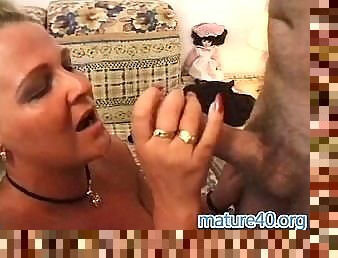 German mature gets double penetration