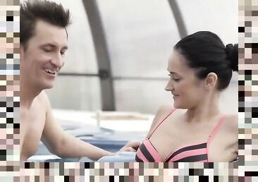 OLD4K. Brilliant model with perky tits has sex with mature man