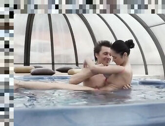 OLD4K. Brilliant model with perky tits has sex with mature man