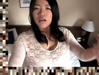 Japanese teen with giant big tits posing