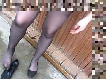 Piss panties, tights and ballet shoes;)