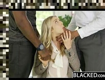 BLACKED Perfect Blonde Karla Kush With 2 Monster Black Cocks