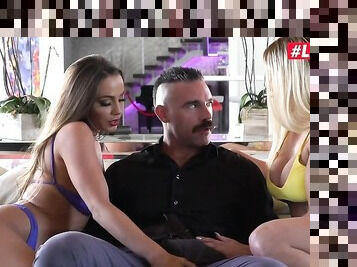 ScamAngels - Big Tits MILFs Abigail Mac And Madelyn Monroe Fuck Rich Guy
