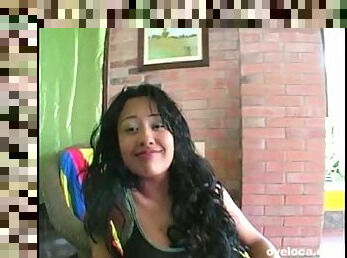 Slutty South American chick sits her perfect ass on a cock