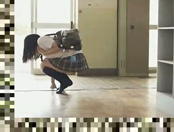 Sneak a peek under the japanese schoolgirls skirts